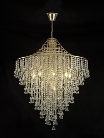 Inina French Gold Crystal Ceiling Lights Diyas Statement Crystal Fittings